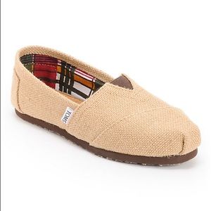 Brand New Women’s Toms Burlap size 8